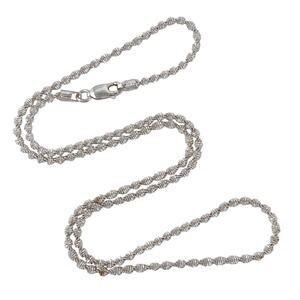 Italian Twisted Chain Necklace | FAS Vintage Sterling Silver 925 | 17.5"